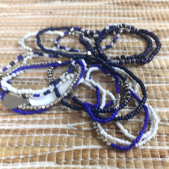 NWT NY&C set of 15 seed beed stretch bracelets - Picture 2 of 2